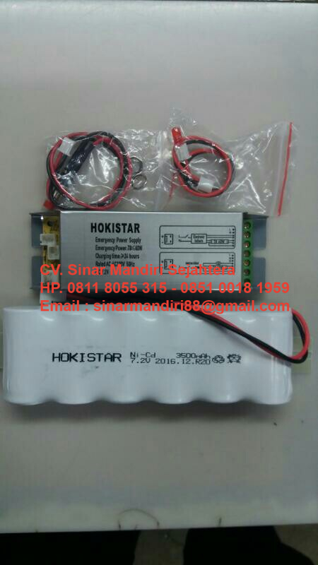 Battery Emergency untuk TLD 18W – 36W Hokistar