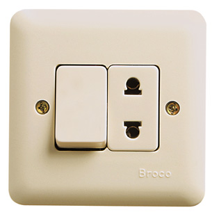 Stop Kontak Saklar Inbow Broco / Universal Socket with Single Switch