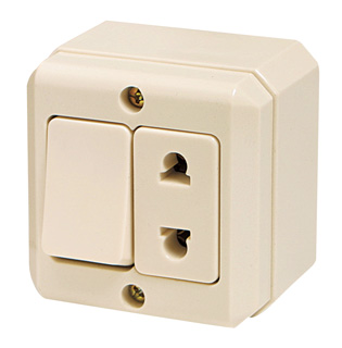 Stop Kontak Saklar Outbow Broco / Universal Socket Outlet with Single Switch Broco