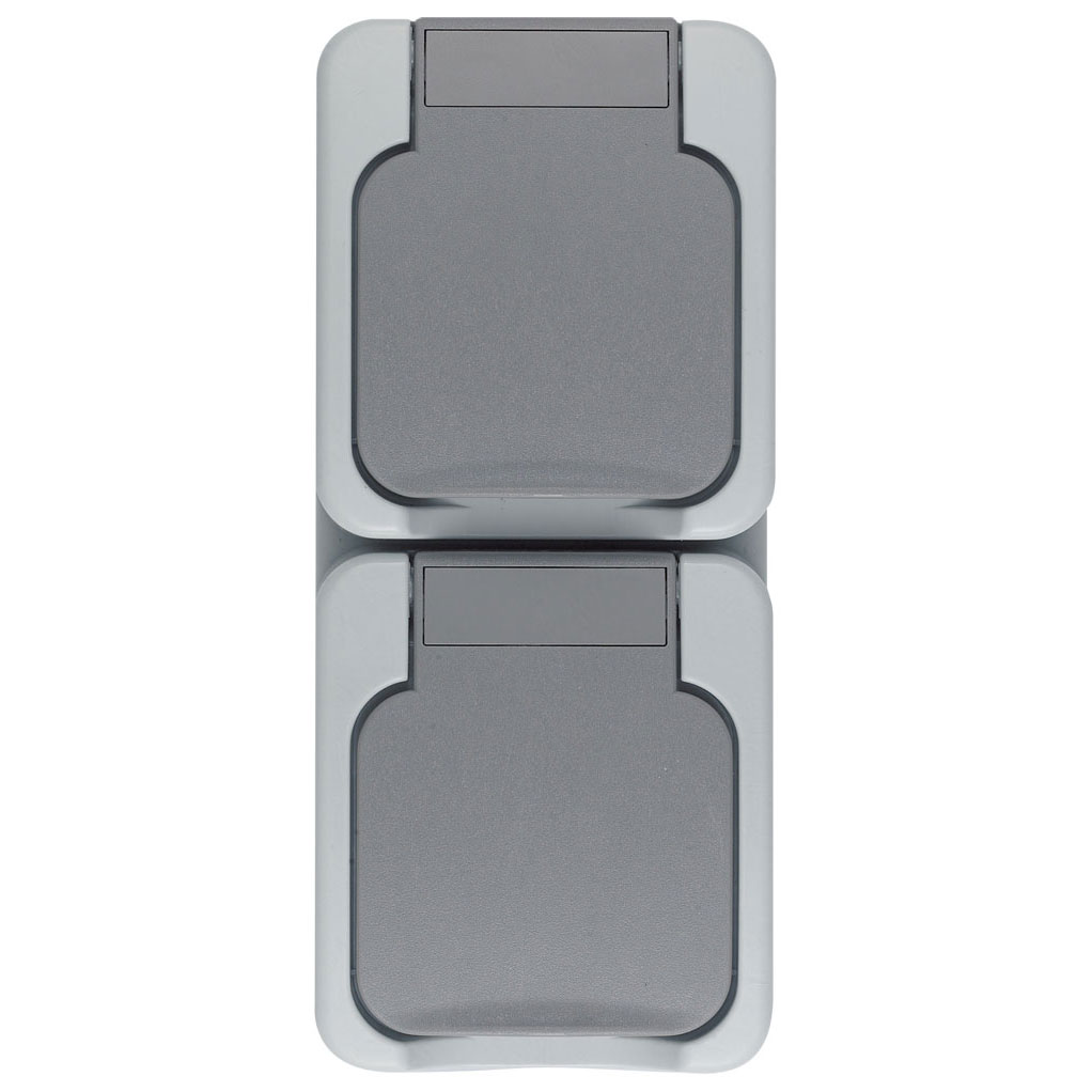 Stop Kontak Double Vertical Atlantis Broco / Double Socket Vertical Atlantis Broco