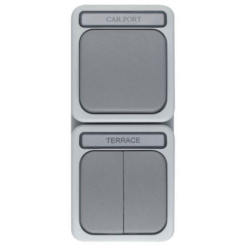 Stop Kontak Saklar Seri Carport & Terrace Atlantis Vertical Broco