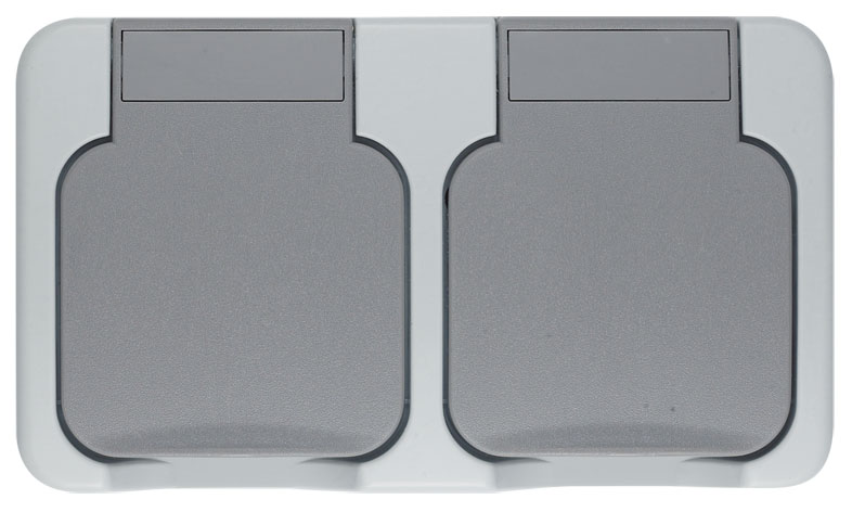 Stop Kontak Atlantis Horizontal Broco / Double Socket Outlet Atlantis Horizontal Broco