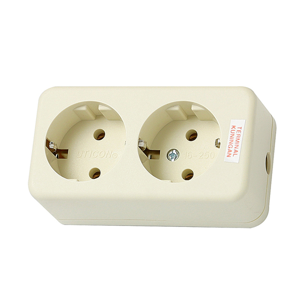 Stop Kontak 2 Lubang Uticon / Multiple Socket Outlet (2 Socket)